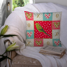 Load image into Gallery viewer, Budgerigar Love Throw Pillow - 14x14 Decorative Pillow – Art for Your Home &amp; Patio CK5520PW1414