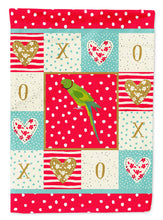 Load image into Gallery viewer, Ring-Necked Parakeet Love Flag Canvas House Size CK5525CHF