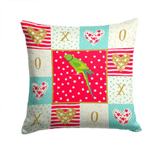 Load image into Gallery viewer, Ring-Necked Parakeet Love Throw Pillow - 14x14 Decorative Pillow – Art for Your Home &amp; Patio CK5525PW1414