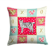 Load image into Gallery viewer, American Bobtail #1 Cat Love Throw Pillow - 14x14 Decorative Pillow – Art for Your Home &amp; Patio CK5544PW1414