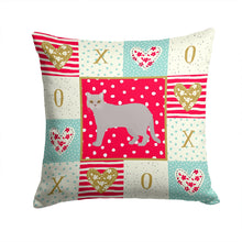 Load image into Gallery viewer, British Semi Longhair Cat Love Throw Pillow - 14x14 Decorative Pillow – Art for Your Home &amp; Patio CK5567PW1414