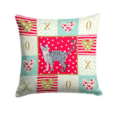 Load image into Gallery viewer, California Spangled #1 Cat Love Throw Pillow - 14x14 Decorative Pillow – Art for Your Home &amp; Patio CK5572PW1414