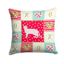 Load image into Gallery viewer, Khao Manee #1 Cat Love Throw Pillow - 14x14 Decorative Pillow – Art for Your Home &amp; Patio CK5628PW1414