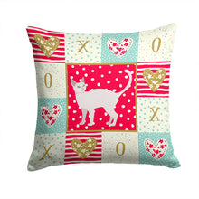Load image into Gallery viewer, Khao Manee #2 Cat Love Throw Pillow - 14x14 Decorative Pillow – Art for Your Home &amp; Patio CK5629PW1414