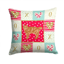Load image into Gallery viewer, Kurilian Bobtail Cat Love Throw Pillow - 14x14 Decorative Pillow – Art for Your Home &amp; Patio CK5634PW1414