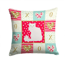 Load image into Gallery viewer, Asian Semi Longhaired Cat Love Throw Pillow - 14x14 Decorative Pillow – Art for Your Home &amp; Patio CK5740PW1414