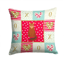 Load image into Gallery viewer, Somali Cat Love Throw Pillow - 14x14 Decorative Pillow – Art for Your Home &amp; Patio CK5793PW1414