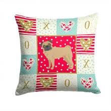 Load image into Gallery viewer, Pug Love Throw Pillow - 14x14 Decorative Pillow – Art for Your Home &amp; Patio CK5886PW1414