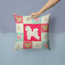 Load image into Gallery viewer, Bichon Frise Love Throw Pillow - 14x14 Decorative Pillow – Art for Your Home &amp; Patio CK5911PW1414