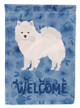 Load image into Gallery viewer, American Eskimo Welcome Flag Canvas House Size CK5964CHF
