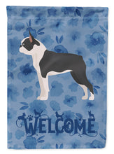 Load image into Gallery viewer, Boston Terrier Welcome Flag Canvas House Size CK5972CHF