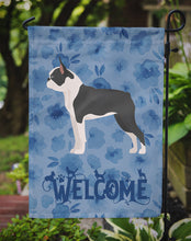 Load image into Gallery viewer, Boston Terrier Welcome Garden Flag - Outdoor Decorative Yard Flag CK5972GF