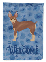 Load image into Gallery viewer, Miniature Fox Terrier Welcome Flag Canvas House Size CK6022CHF