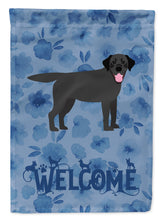 Load image into Gallery viewer, Black Labrador Retriever Welcome Flag Canvas House Size CK6063CHF