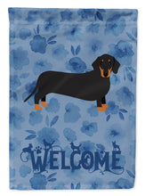 Load image into Gallery viewer, Black and Tan Dachshund Welcome Garden Flag – Decorative Outdoor Yard Flag CK6075GF