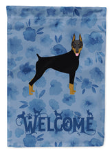 Load image into Gallery viewer, Doberman Pinscher Welcome Garden Flag – Decorative Outdoor Yard Flag CK6077GF