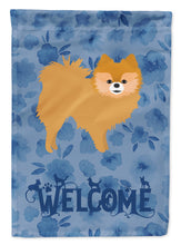 Load image into Gallery viewer, Red Pomeranian Welcome Flag Canvas House Size CK6093CHF