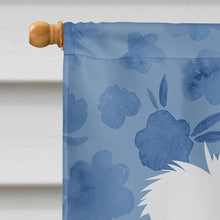 Load image into Gallery viewer, White Pomeranian Welcome Flag Canvas House Size CK6094CHF