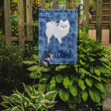 Load image into Gallery viewer, White Pomeranian Welcome Garden Flag – Decorative Outdoor Yard Flag CK6094GF