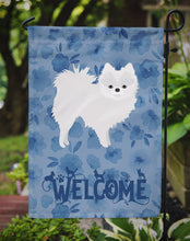 Load image into Gallery viewer, White Pomeranian Welcome Garden Flag – Decorative Outdoor Yard Flag CK6094GF