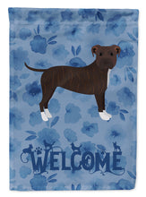 Load image into Gallery viewer, Staffordshire Bull Terrier Welcome Flag Canvas House Size CK6102CHF