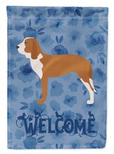 Load image into Gallery viewer, Spanish Hound Welcome Flag Canvas House Size CK6118CHF