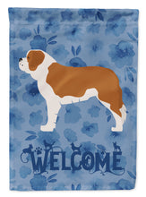 Load image into Gallery viewer, Saint Bernard Welcome Flag Canvas House Size CK6203CHF
