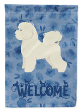 Load image into Gallery viewer, Bichon Frise Welcome Flag Canvas House Size CK6225CHF