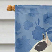 Load image into Gallery viewer, Black and White Bull Terrier Welcome Flag Canvas House Size CK6231CHF