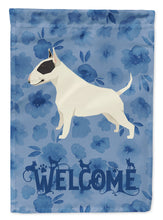 Load image into Gallery viewer, Black and White Bull Terrier Welcome Flag Canvas House Size CK6231CHF