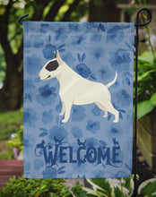 Load image into Gallery viewer, Black and White Bull Terrier Welcome Garden Flag – Decorative Outdoor Yard Flag CK6231GF