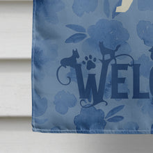 Load image into Gallery viewer, Fawn and White Bull Terrier Welcome Flag Canvas House Size CK6232CHF