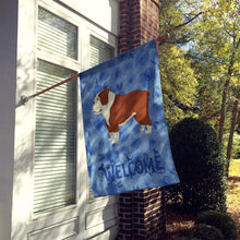 Load image into Gallery viewer, English Bulldog Welcome Flag Canvas House Size CK6240CHF