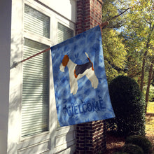 Load image into Gallery viewer, Fox Terrier Welcome Flag Canvas House Size CK6242CHF