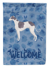 Load image into Gallery viewer, Greyhound Welcome Flag Canvas House Size CK6247CHF