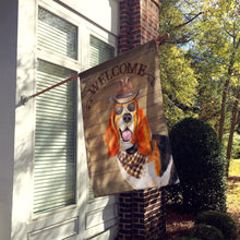 Load image into Gallery viewer, Basset Hound Country Dog Flag Canvas House Size CK6280CHF