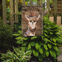 Load image into Gallery viewer, Chihuahua Cowboy Dog Welcome Garden Flag – Western-Style Dog with Hat &amp; Sunglasses CK6305GF