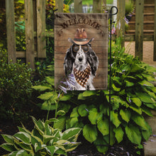 Load image into Gallery viewer, Cocker Spaniel #2 Cowboy Dog Welcome Garden Flag – Western-Style Dog with Hat &amp; Sunglasses CK6309GF