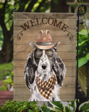 Load image into Gallery viewer, Cocker Spaniel #2 Cowboy Dog Welcome Garden Flag – Western-Style Dog with Hat &amp; Sunglasses CK6309GF