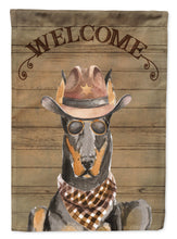 Load image into Gallery viewer, Doberman Pinscher Country Dog Flag Canvas House Size CK6316CHF