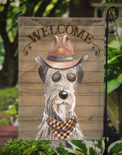 Load image into Gallery viewer, Irish Wolfhound Cowboy Dog Welcome Garden Flag – Western-Style Dog with Hat &amp; Sunglasses CK6335GF