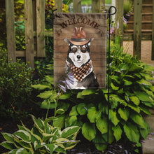 Load image into Gallery viewer, Alaskan Malamute #2 Cowboy Dog Welcome Garden Flag – Western-Style Dog with Hat &amp; Sunglasses CK6341GF