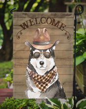Load image into Gallery viewer, Alaskan Malamute #2 Cowboy Dog Welcome Garden Flag – Western-Style Dog with Hat &amp; Sunglasses CK6341GF