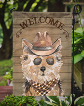 Load image into Gallery viewer, Norfolk Terrier Cowboy Dog Welcome Garden Flag – Western-Style Dog with Hat &amp; Sunglasses CK6345GF