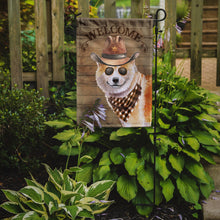 Load image into Gallery viewer, Shiba Inu Cowboy Dog Welcome Garden Flag – Western-Style Dog with Hat &amp; Sunglasses CK6361GF