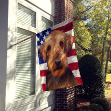 Load image into Gallery viewer, Airedale Terrier American Flag Flag Canvas House Size CK6385CHF