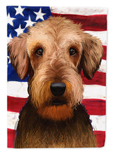 Load image into Gallery viewer, Airedale Terrier American Flag Flag Canvas House Size CK6385CHF