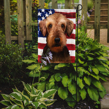 Load image into Gallery viewer, Airedale Terrier American Flag Garden Flag - Outdoor Decorative Yard Flag CK6385GF