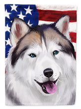 Load image into Gallery viewer, Alaskan Husky American Flag Flag Canvas House Size CK6389CHF