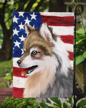 Load image into Gallery viewer, Alaskan Klee Kai American Flag Garden Flag - Outdoor Decorative Yard Flag CK6390GF